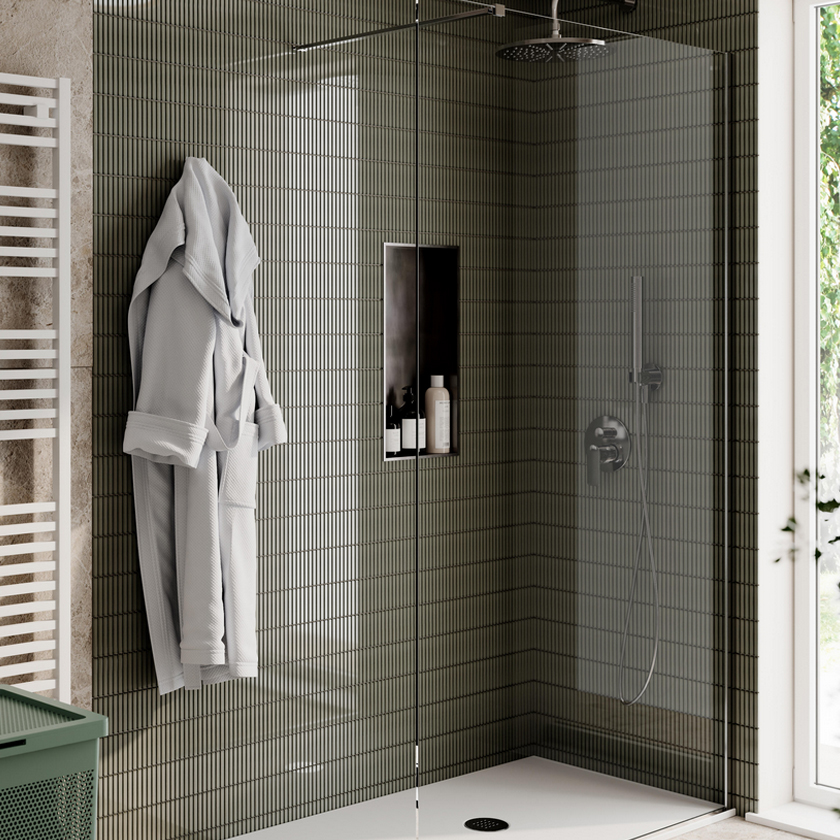 Εσοχή ντους Guest brushed 30x60 cm Gedy 24923